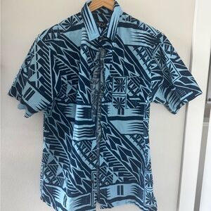 Tano Blue Geometric Men's Shirt